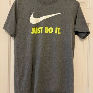 Nike Gray Tee with White Logo